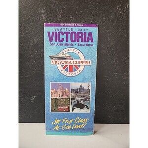 Victoria Clipper Seattle Dailt Excursions 1994 Schedule Tourist Brochure